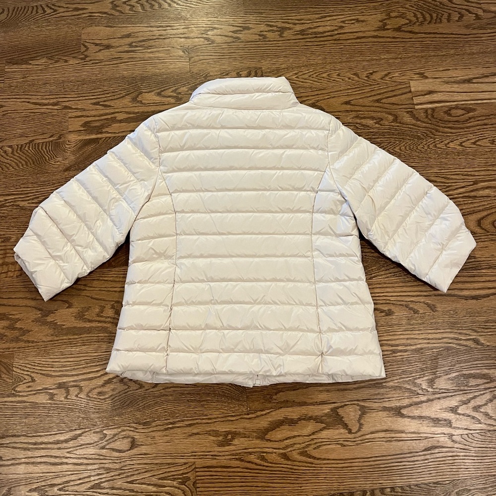 NWOT J MacLaughlin Down Jacket | Cream White | Cropped 3/4 sleeves | Size Medium - Picture 6 of 8
